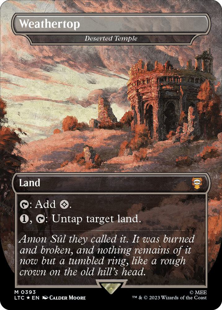 Weathertop - Deserted Temple (Surge Foil) | Commander: The Lord of the Rings: Tales of Middle-earth #393