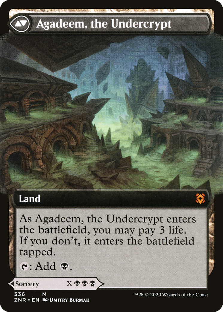Agadeem's Awakening // Agadeem, the Undercrypt | Zendikar Rising #336