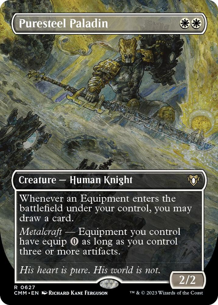 Puresteel Paladin (Borderless) | Commander Masters #627