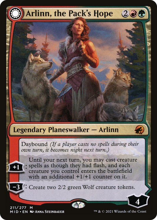 Arlinn, the Pack's Hope // Arlinn, the Moon's Fury | Innistrad: Midnight Hunt #211