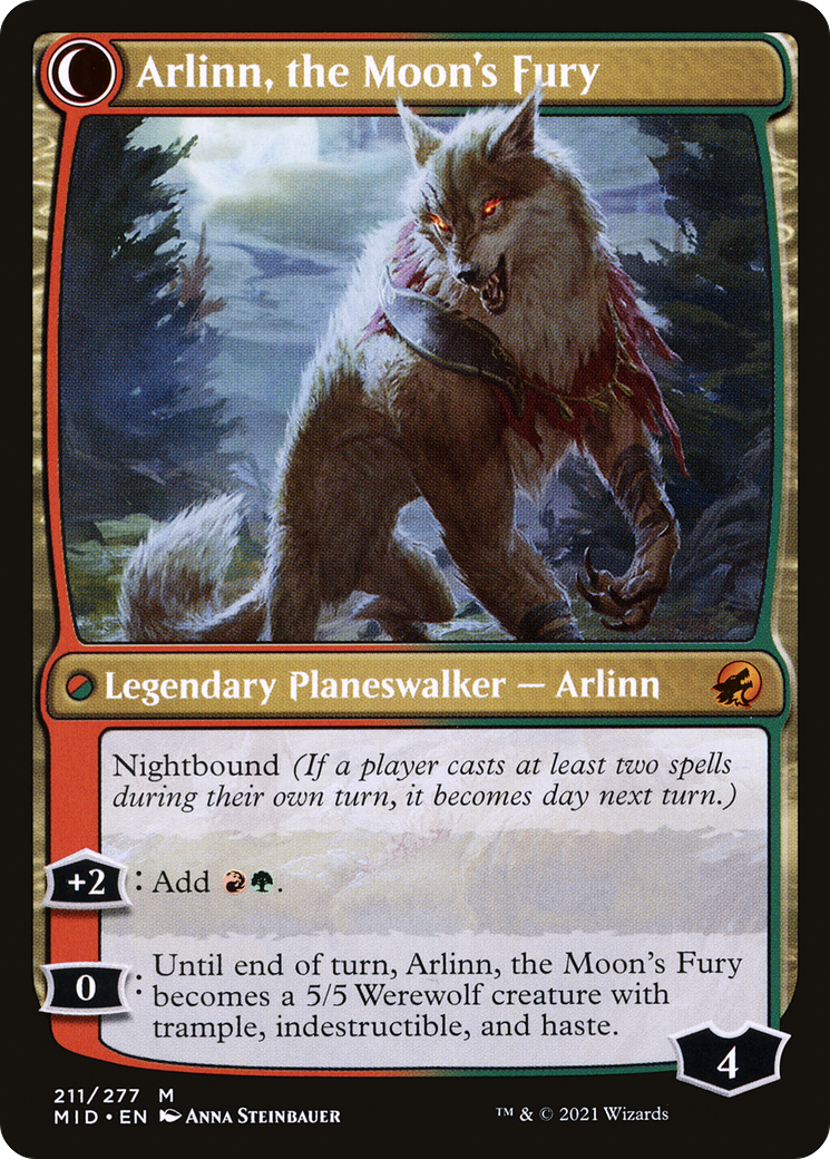 Arlinn, the Pack's Hope // Arlinn, the Moon's Fury | Innistrad: Midnight Hunt #211