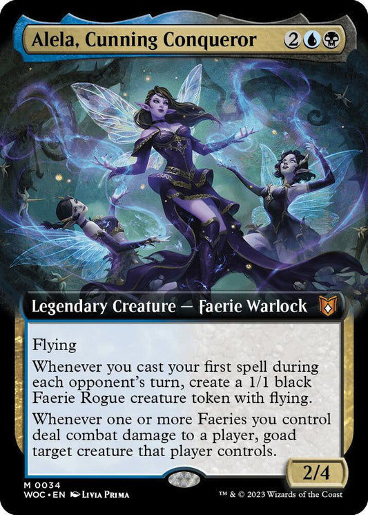 Alela, Cunning Conqueror (Extended Art) | Commander: Wilds of Eldraine #34
