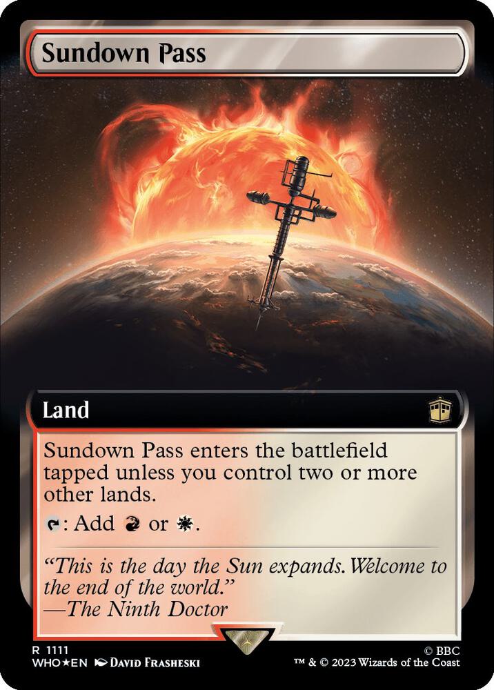Sundown Pass (Extended Art) (Surge Foil) | Universes Beyond: Doctor Who #1111