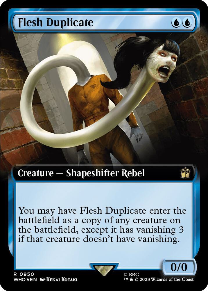 Flesh Duplicate (Extended Art) (Surge Foil) | Universes Beyond: Doctor Who #950