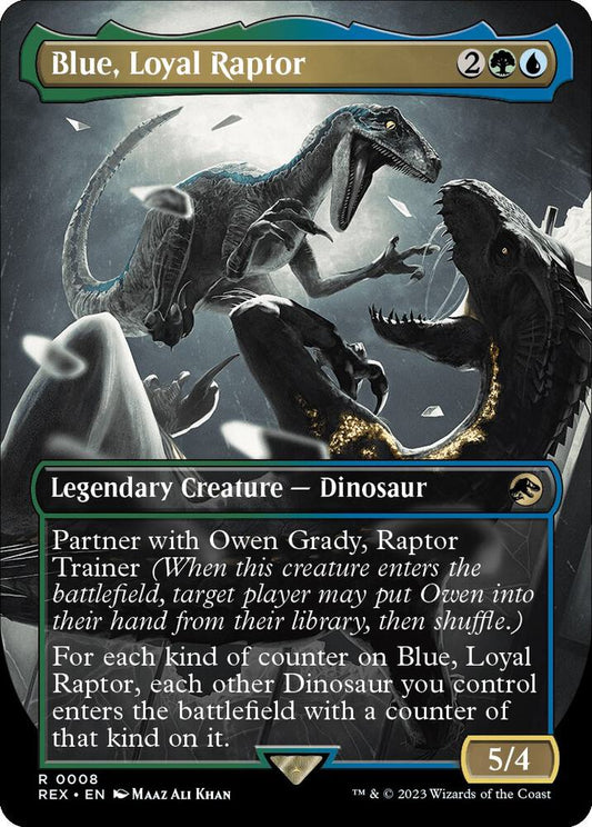 Blue, Loyal Raptor (Borderless) | Universes Beyond: Jurassic World Collection #8