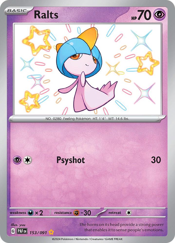 Ralts - 153/091 | SV: Paldean Fates #153/091