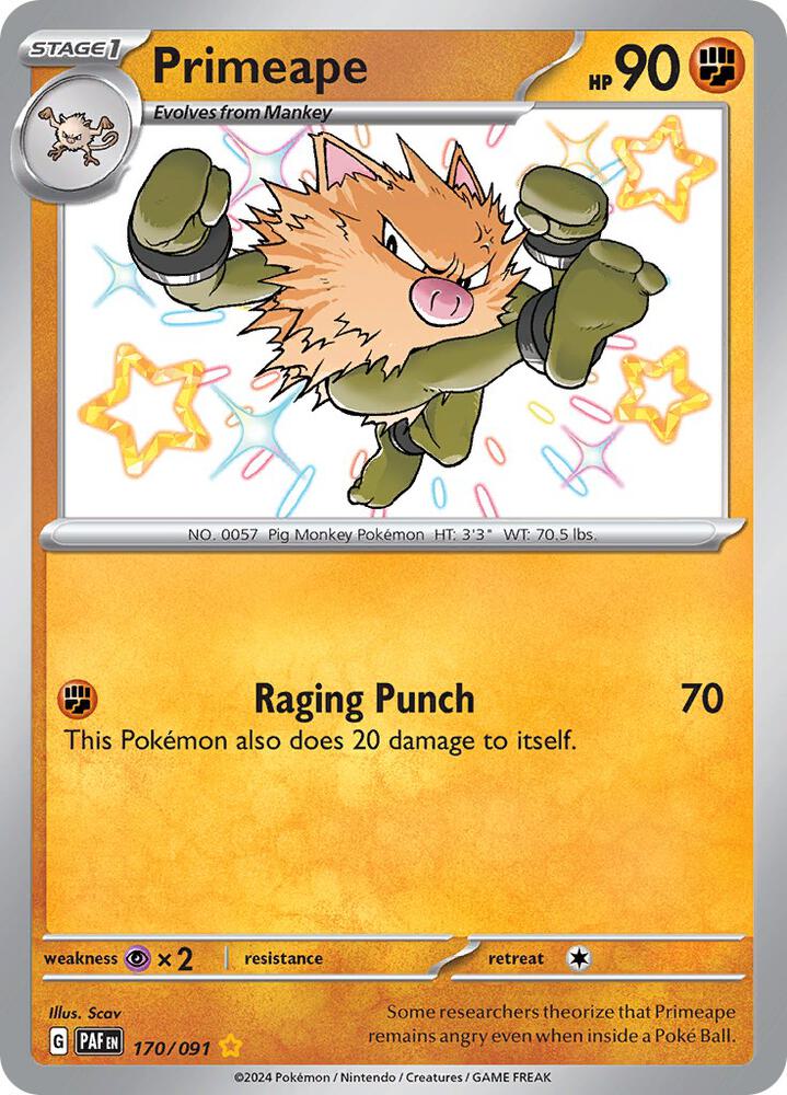 Primeape - 170/091 | SV: Paldean Fates #170/091