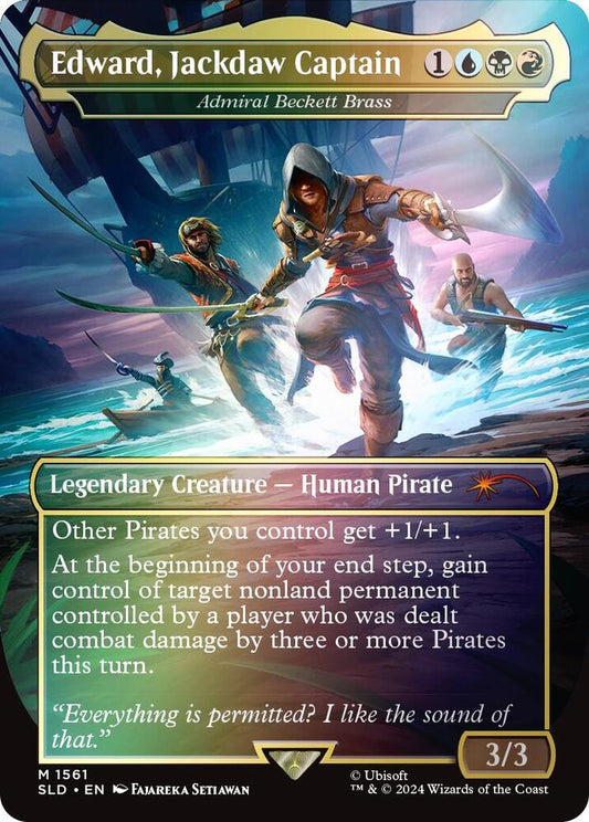 Edward, Jackdaw Captain - Admiral Beckett Brass (Rainbow Foil) | Secret Lair Drop Series #1561