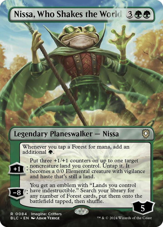 Nissa, Who Shakes the World (Borderless) | Commander: Bloomburrow #84