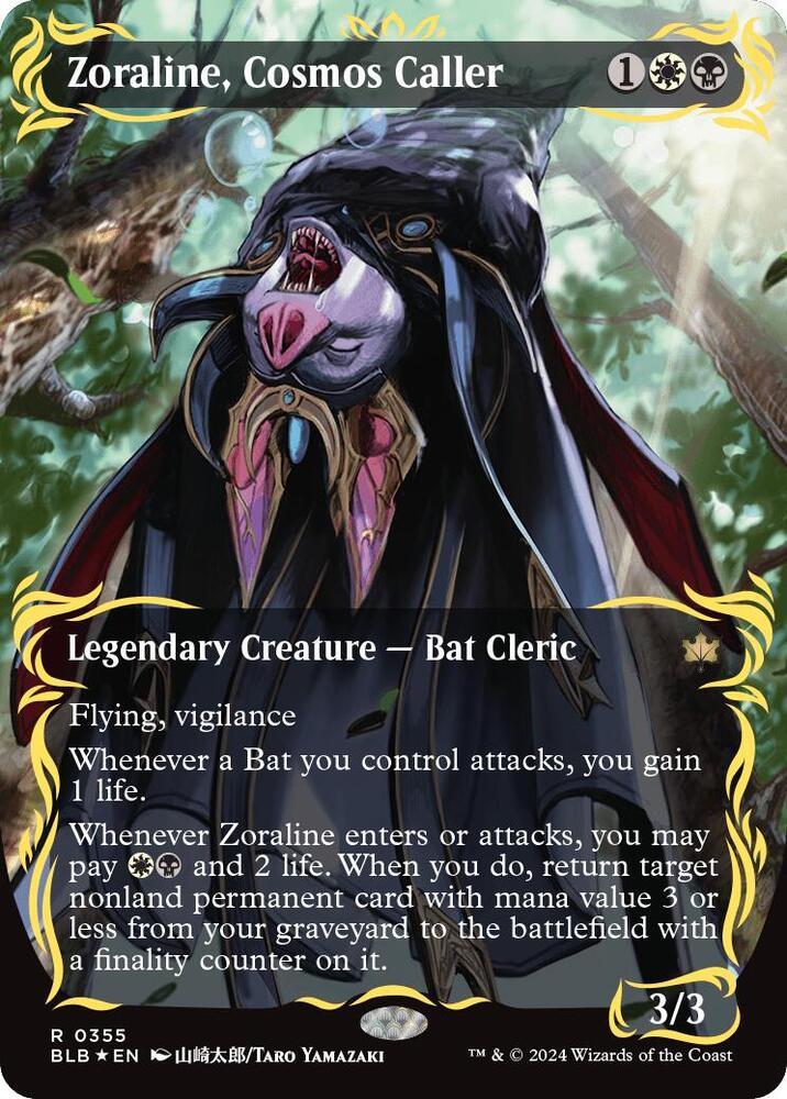 Zoraline, Cosmos Caller (Borderless) (Raised Foil) | Bloomburrow #355
