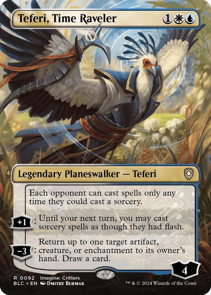 Teferi, Time Raveler (Borderless) | Commander: Bloomburrow #92