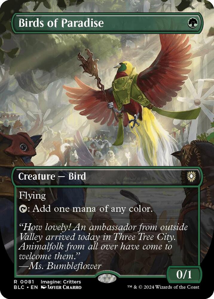 Birds of Paradise (Borderless) | Commander: Bloomburrow #81
