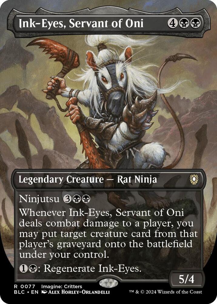 Ink-Eyes, Servant of Oni (Borderless) | Commander: Bloomburrow #77