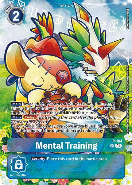 Mental Training (Starter Deck 18 Exclusive) | Digimon Promotion Cards #P-104 P