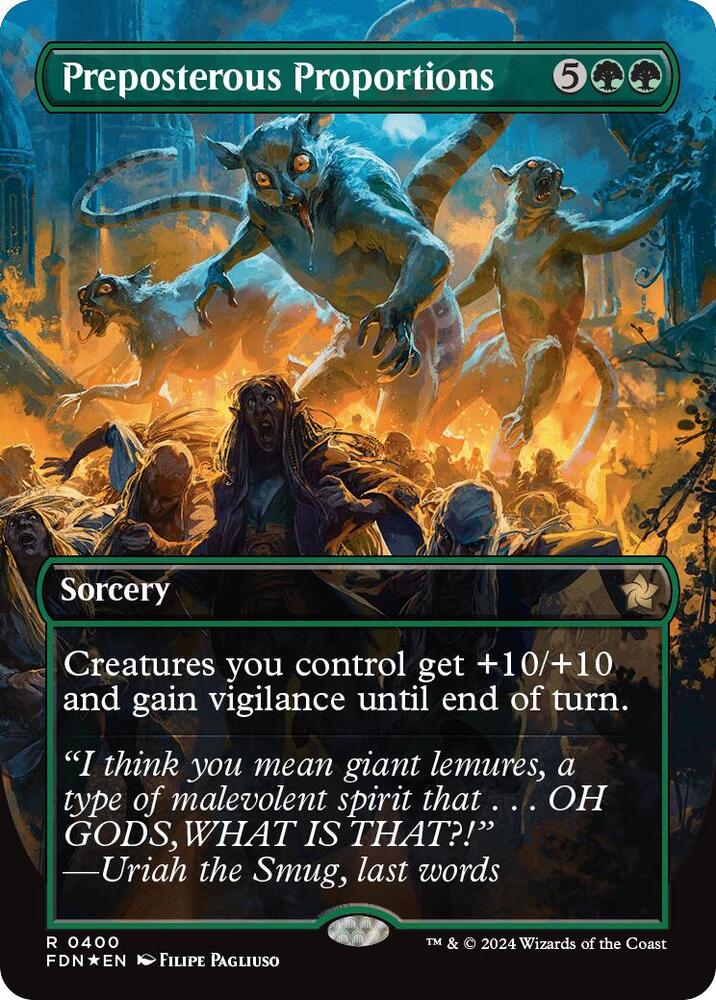 Preposterous Proportions (Borderless) (Mana Foil) | Foundations #400