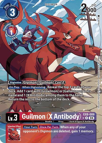 Guilmon (X Antibody) (Alternate Art) | Chain of Liberation #EX8-009 R