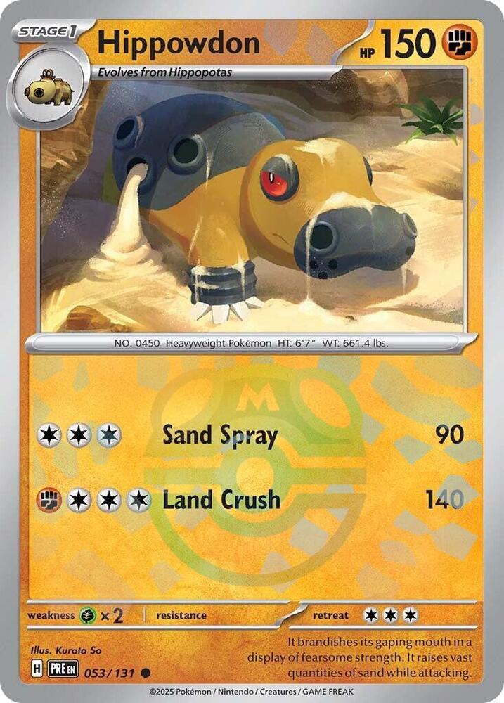 Hippowdon (Master Ball Pattern) | SV: Prismatic Evolutions #053/131