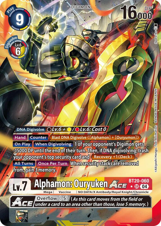 Alphamon: Ouryuken ACE (Alternate Art) | Release Special Booster 2.5 #BT20-060 SR