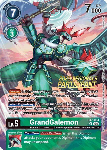 GrandGalemon (2025 Regionals Participant) | Digimon LIBERATOR #EX7-034 R