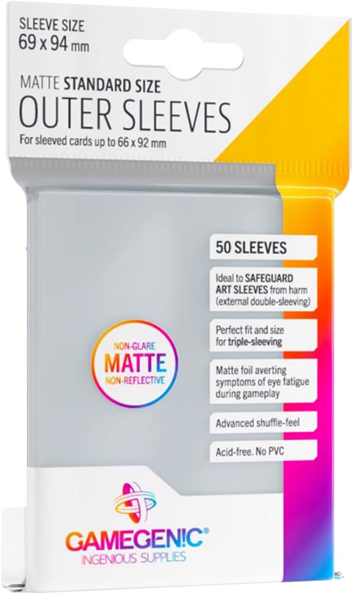 GAMEGENIC: OUTER SLEEVES MATTE STANDARD SIZE