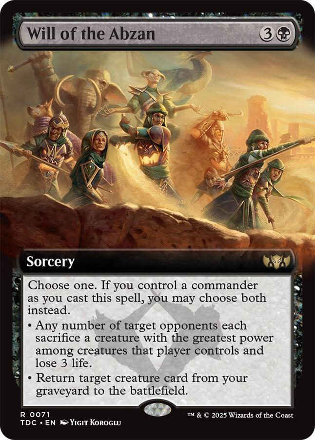 Will of the Abzan (Extended Art) | Commander: Tarkir: Dragonstorm #71