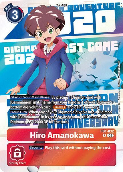 Hiro Amanokawa (Digimon Animation Series 25th Anniversary Set) | Resurgence Booster #RB1-032 R