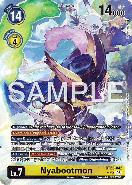 Nyabootmon (Alternate Art) | Cyber Eden #BT22-042 SR