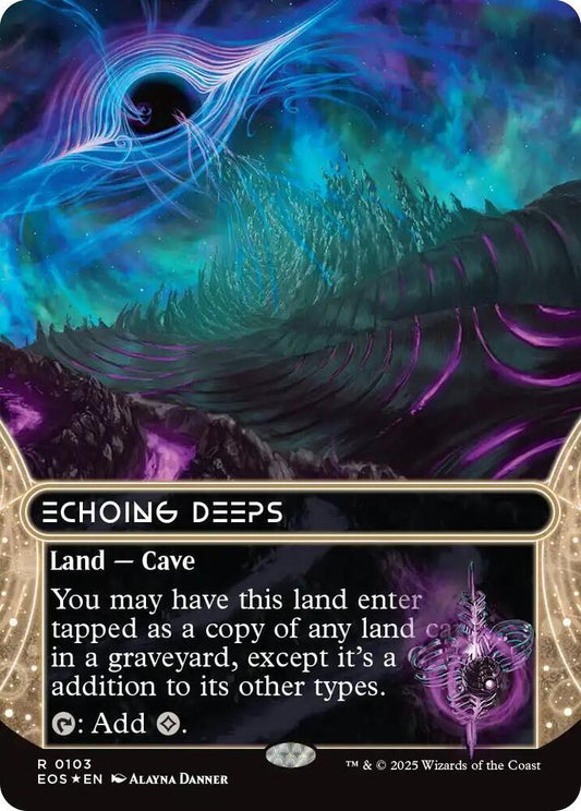 Echoing Deeps (0103) (Borderless) (Galaxy Foil) | Edge of Eternities: Stellar Sights #103