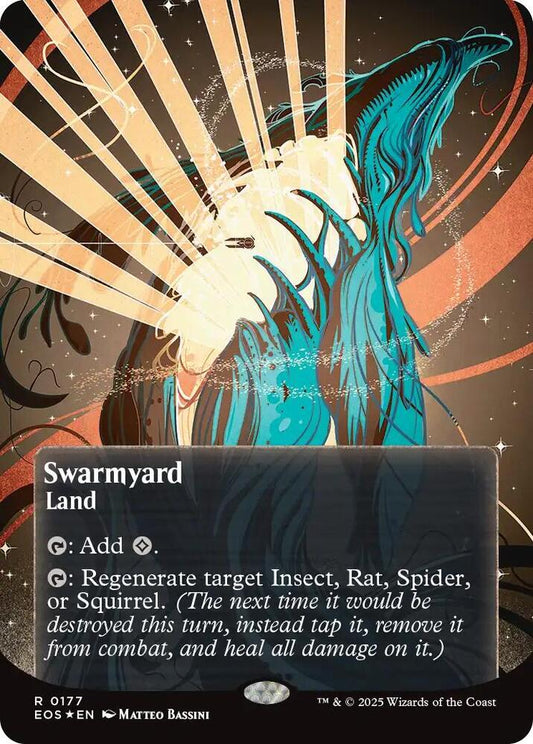 Swarmyard (0177) (Borderless) (Galaxy Foil) | Edge of Eternities: Stellar Sights #177