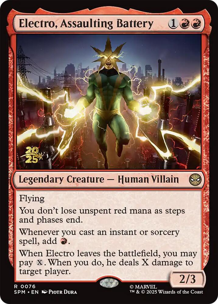 Electro, Assaulting Battery | Prerelease Cards #76