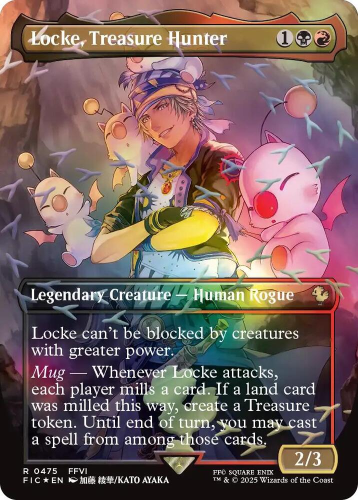 Locke, Treasure Hunter (Borderless) (Chocobo Track Foil) | Commander: FINAL FANTASY #475