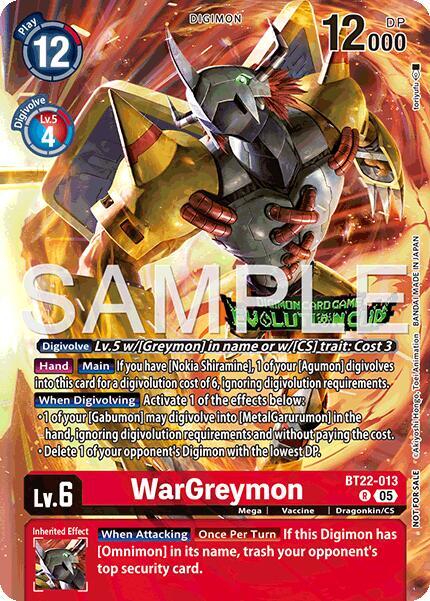 WarGreymon (Evolution Cup 2025 Vol. 3 Top 4) | Cyber Eden #BT22-013 R