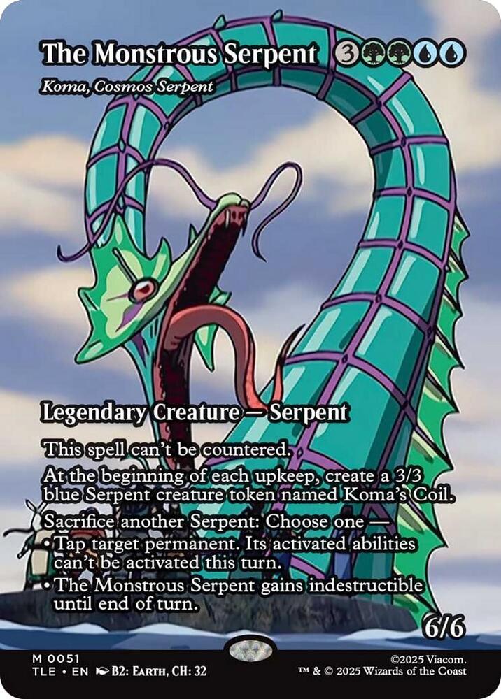 The Monstrous Serpent - Koma, Cosmos Serpent (Borderless) | Avatar: The Last Airbender: Eternal-Legal #51