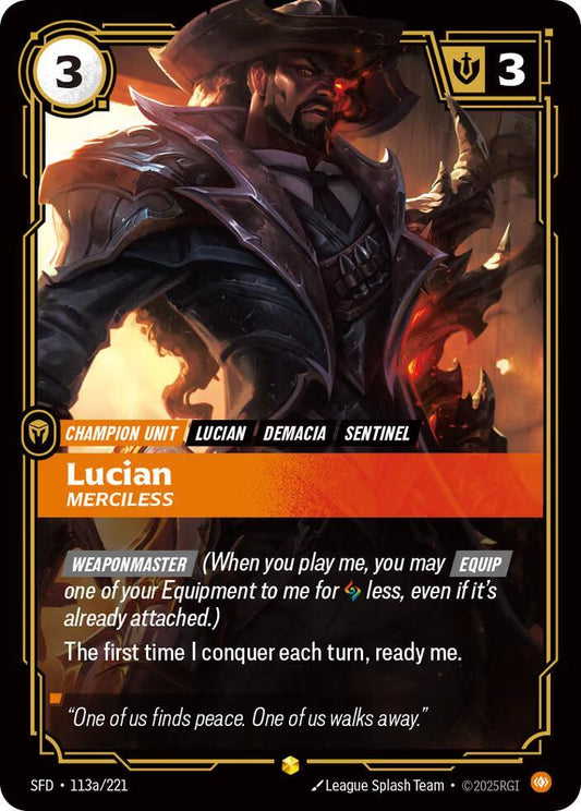 Lucian - Merciless (Alternate Art) | Spiritforged #113a/221