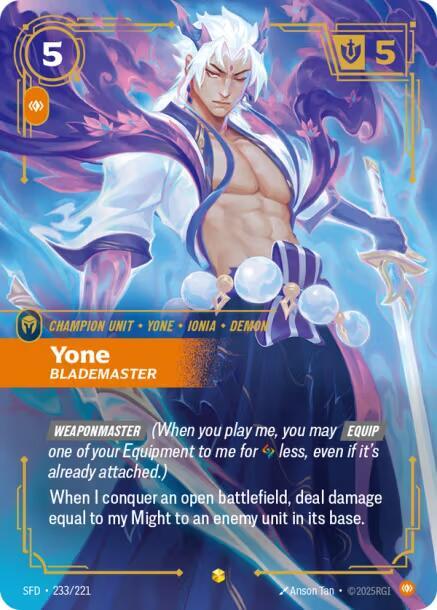 Yone - Blademaster (Overnumbered) | Spiritforged #233/221