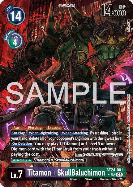 Titamon + SkullBaluchimon (Alternate Art) | Time Stranger #BT24-081 SR