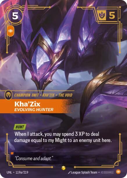 Kha'Zix - Evolving Hunter (Alternate Art) | Unleashed #119a/219
