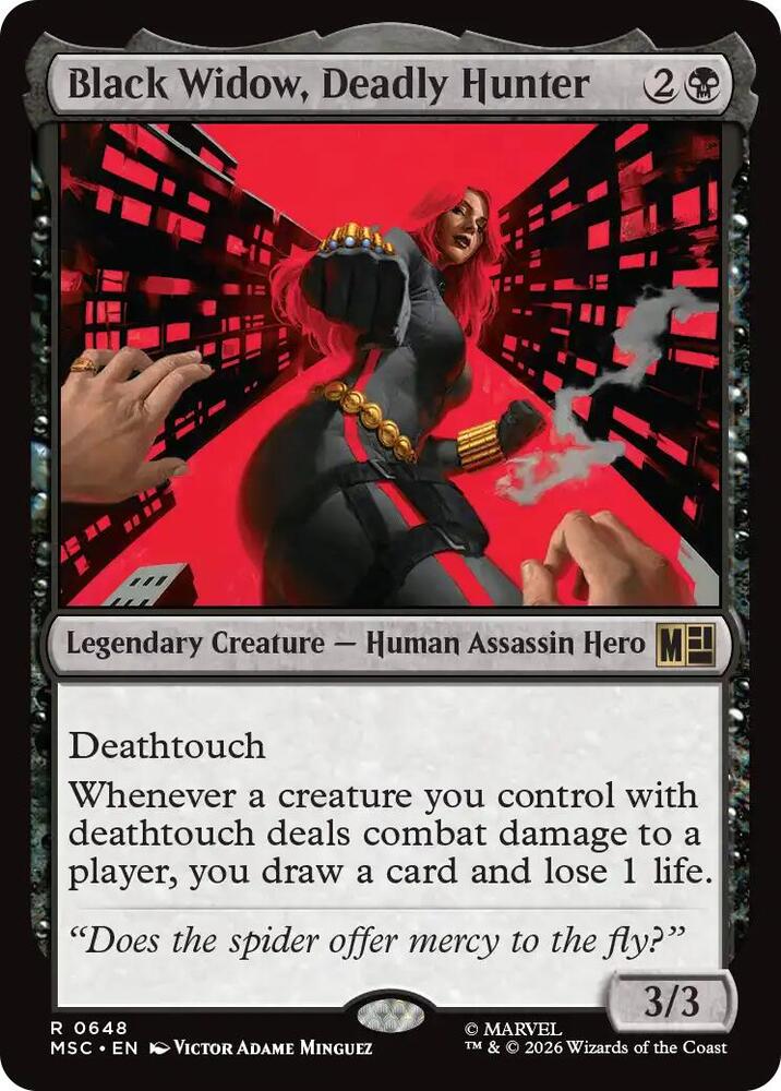 Black Widow, Deadly Hunter | Commander: Marvel Super Heroes #648