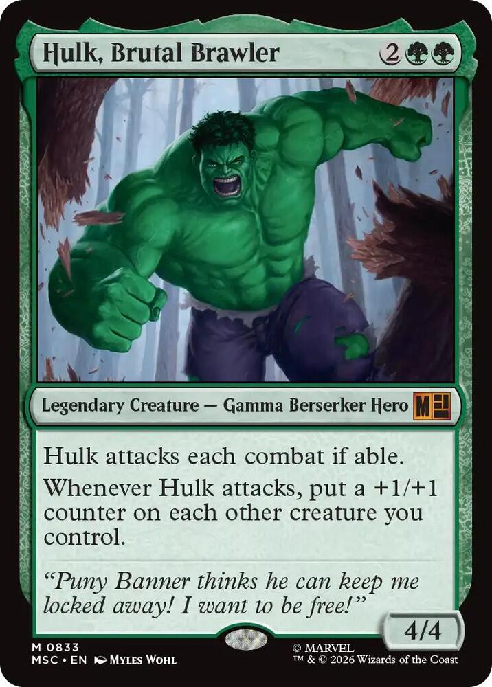 Hulk, Brutal Brawler | Commander: Marvel Super Heroes #833
