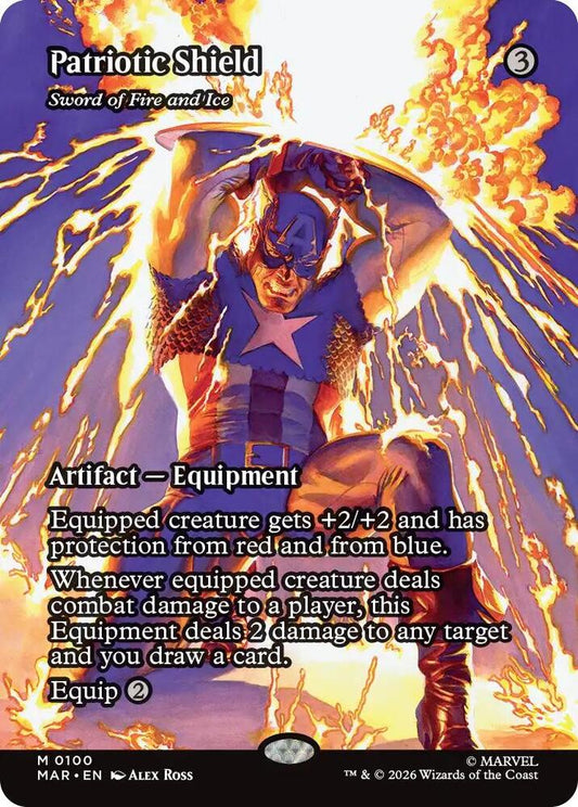 Patriotic Shield - Sword of Fire and Ice (Borderless) | Marvel Universe Eternal-Legal #100