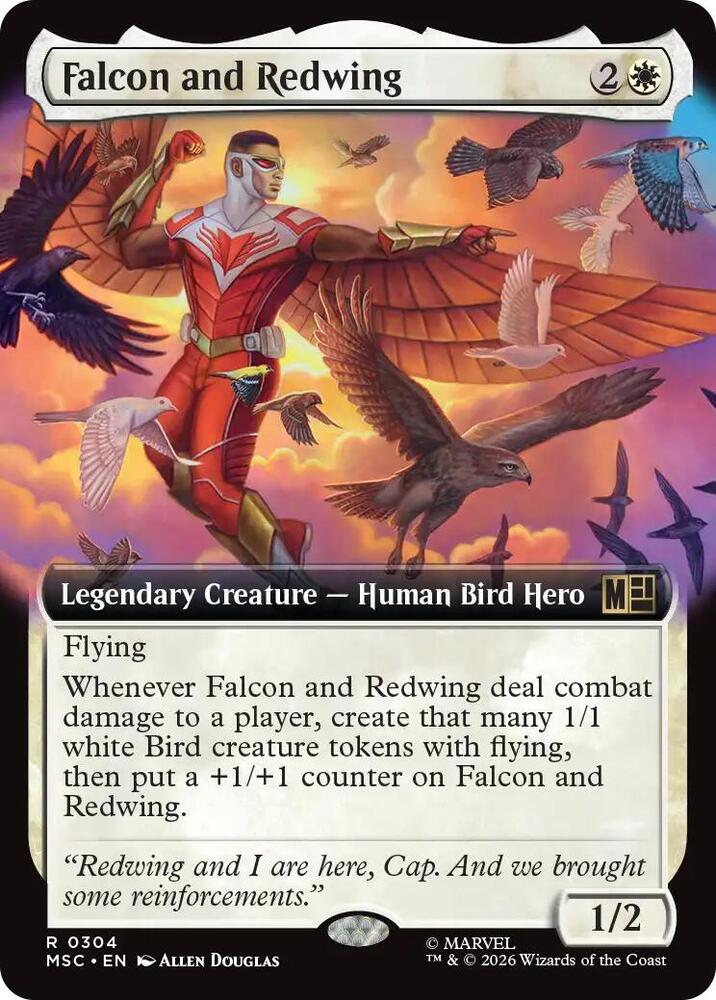 Falcon and Redwing (Extended Art) | Commander: Marvel Super Heroes #304