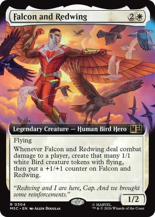 Falcon and Redwing (Extended Art) | Commander: Marvel Super Heroes #304