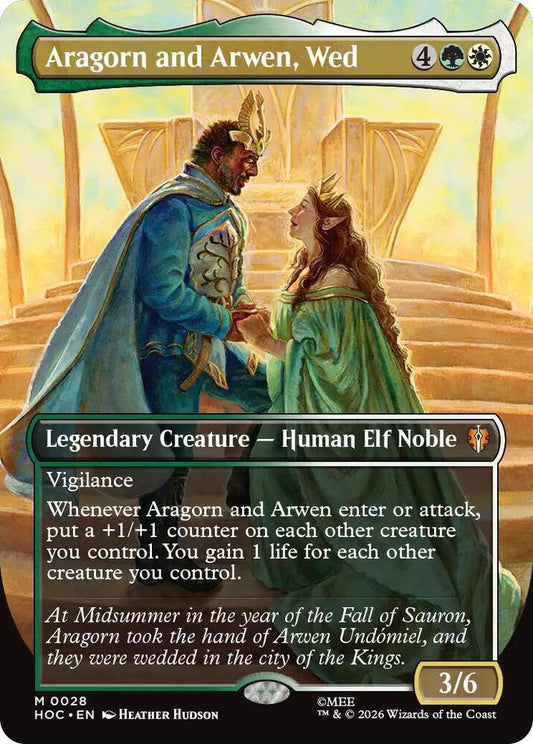 Aragorn and Arwen, Wed (Borderless) | The Hobbit: Eternal-Legal #28