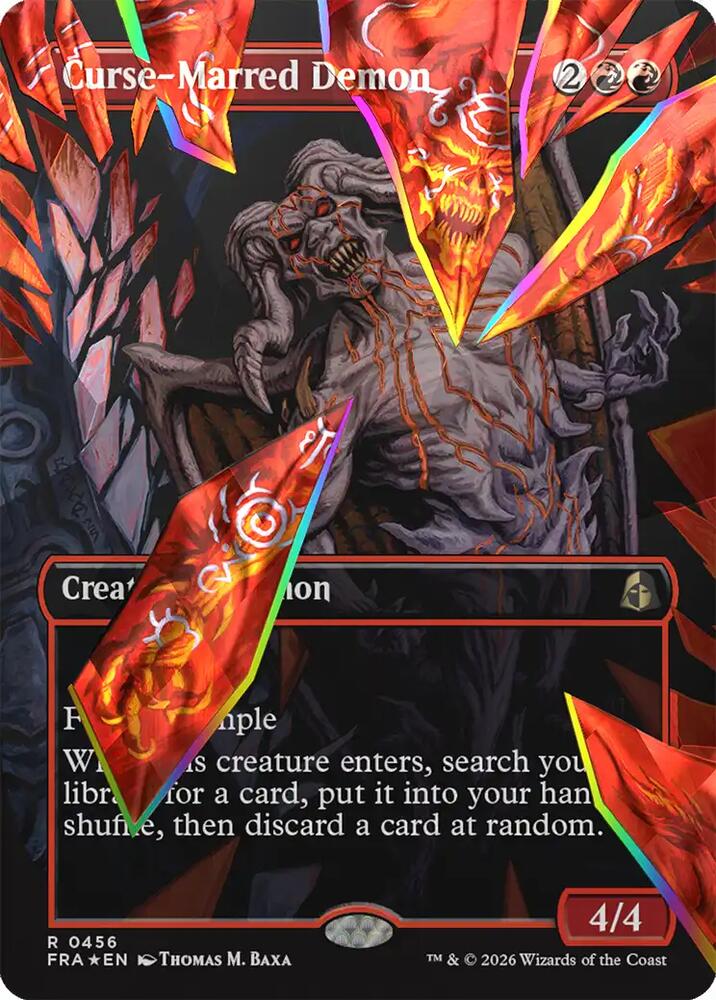 Curse-Marred Demon (Borderless) (Facet Foil) | Reality Fracture #456