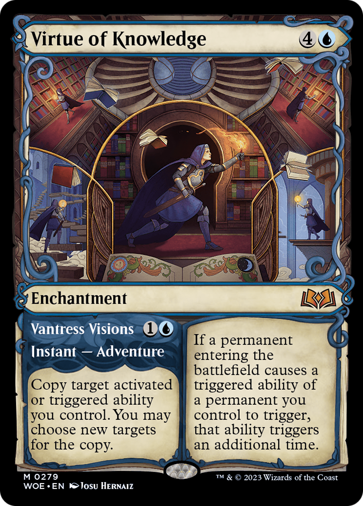 Virtue of Knowledge // Vantress Visions | Wilds of Eldraine #279 [foil]