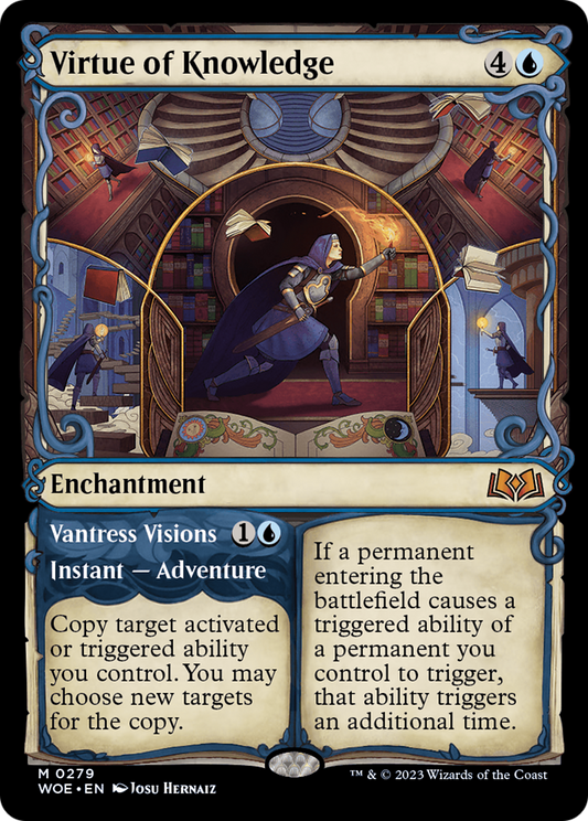 Virtue of Knowledge // Vantress Visions | Wilds of Eldraine #279 [foil]