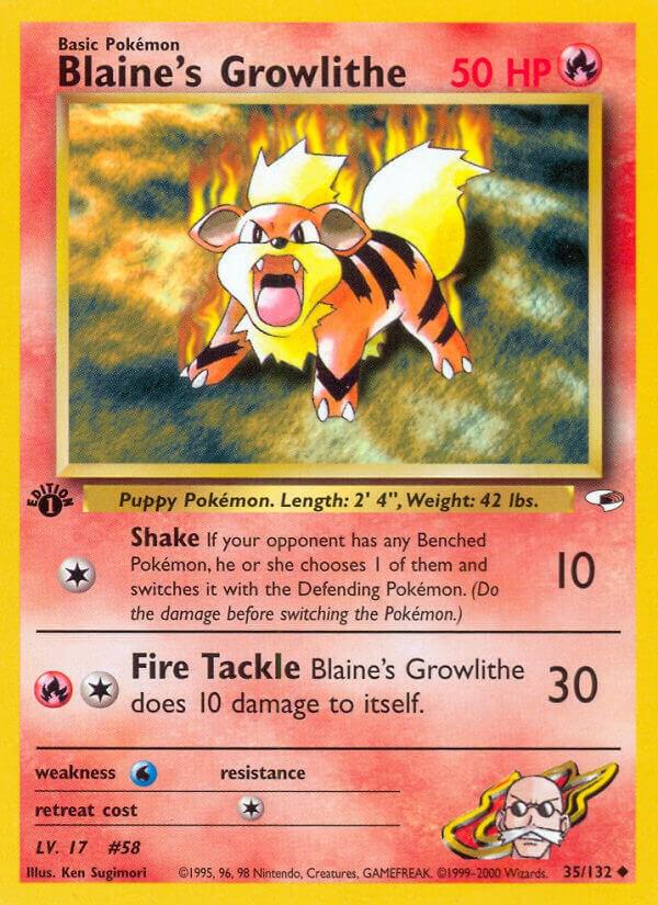 Blaine's Growlithe (35) | Gym Heroes #035/132