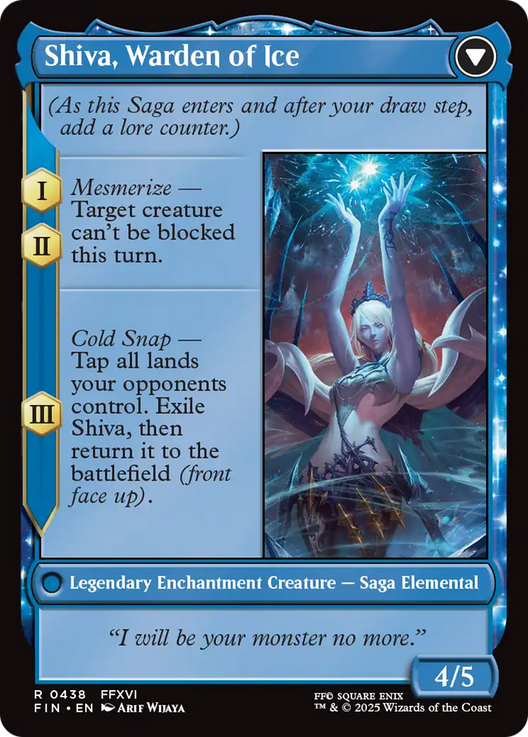 Jill, Shiva's Dominant // Shiva, Warden of Ice | Final Fantasy #438 [foil]