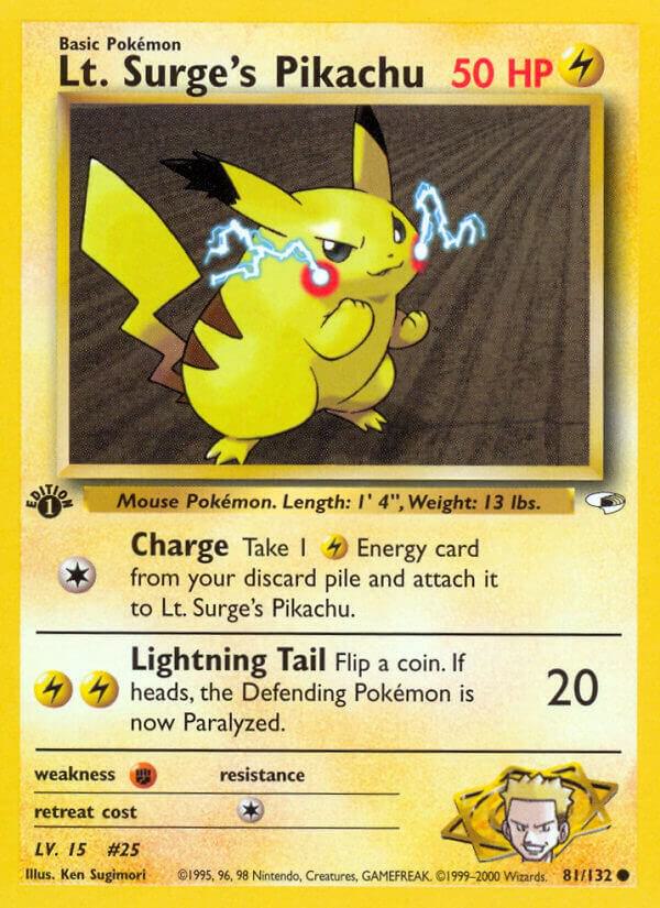 Lt. Surge's Pikachu | Gym Heroes #081/132
