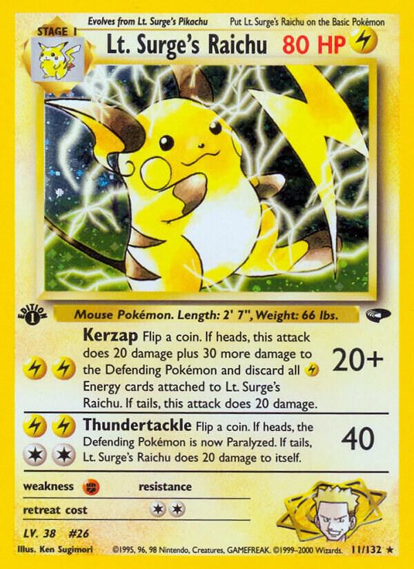 Lt. Surge's Raichu | Gym Challenge #011/132